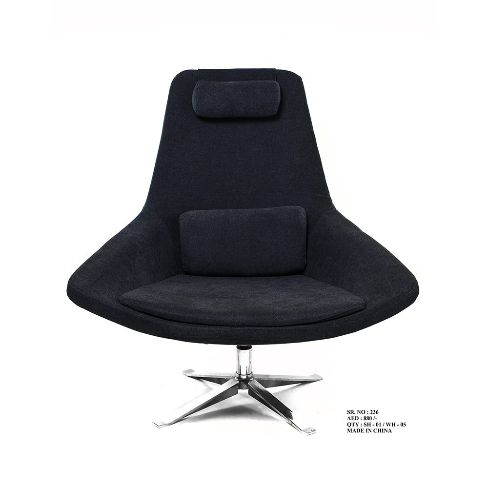 Chair Lounge Fabric ALU Base