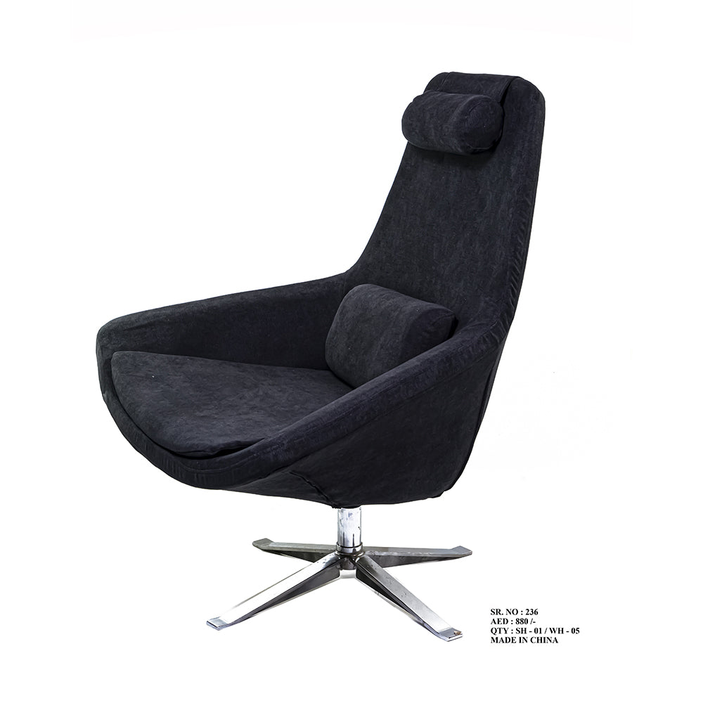 Chair Lounge Fabric ALU Base