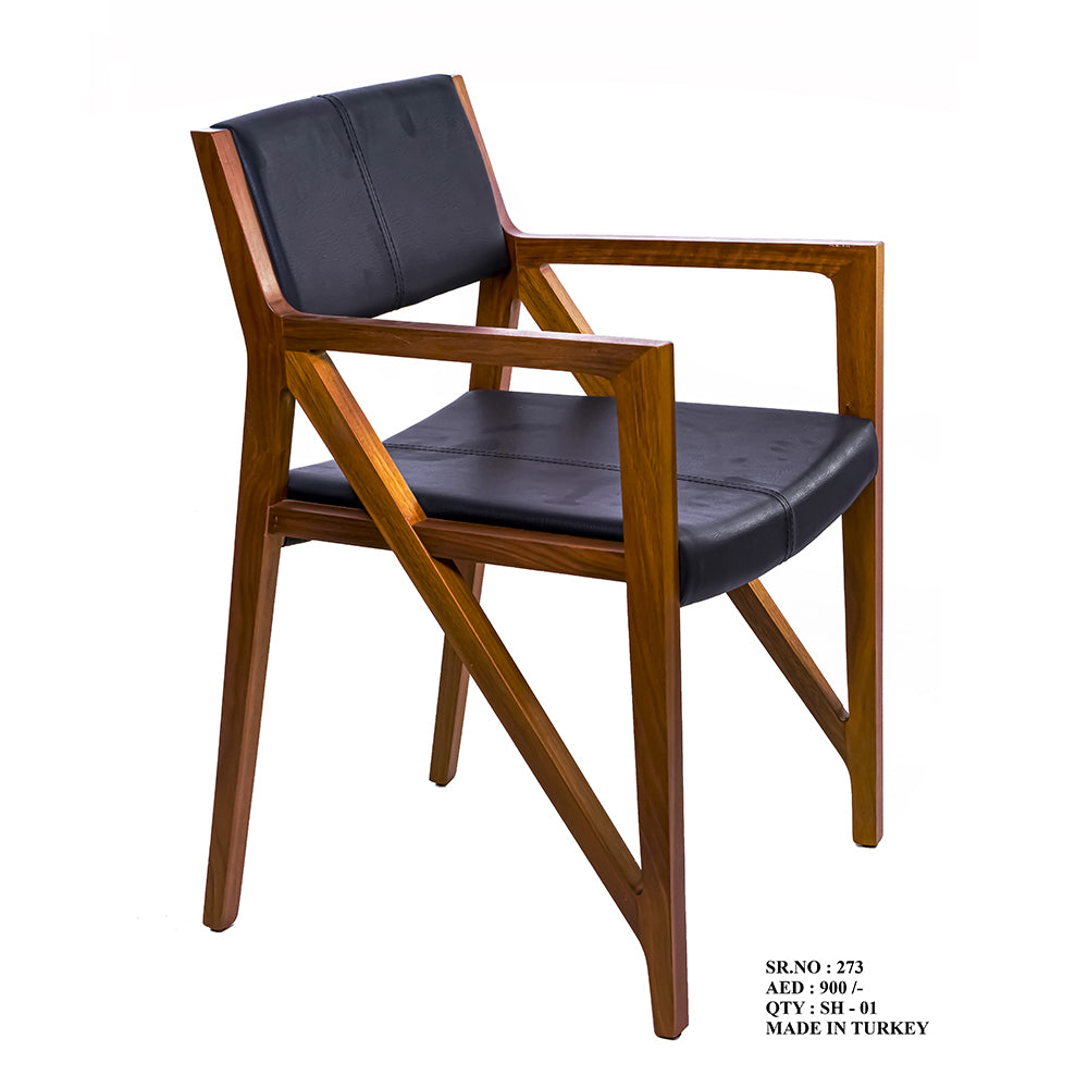 Chair Solid Wood Leather - FANO Plus-Ex