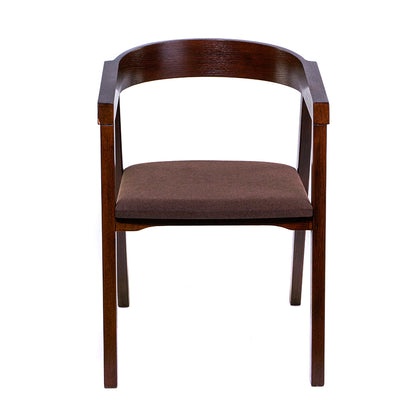 Chair Wooden Dark Brown Curve