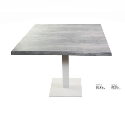  TABLE BASE MINORCA 40X40X72 -IT WHITE ITALY  TBLT-TI-002 TABLE TOP CEMENT DIA. 90-90