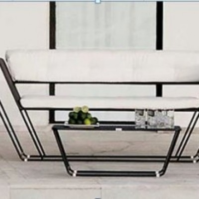 SOFA OUTDOOR FLOAT 2 -SEATER WITH 2 ARM CHAIR & CENTRE TABLE