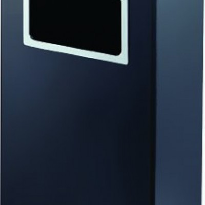 DUST BIN WITH ASTRAY  BLACK SQUARE